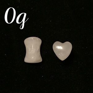 Rose Quartz Heart Plugs